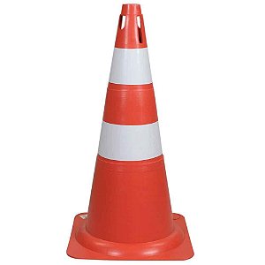 Cone De Sinalização 50cm Laranja E Branco * 4840