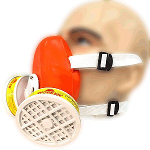 Máscara Respiratória Gases Semi Facial 2 Filtros * 12732