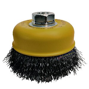 Escova de Aço Carbono 4" Esmerilhadeira * 1696