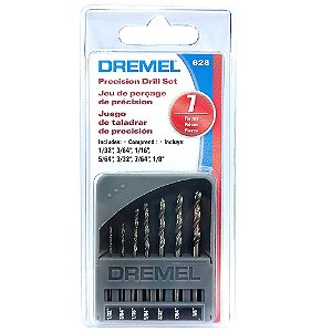 Kit Brocas 628 de 0.8 a 3.2mm com 7 peças Dremel