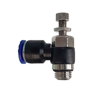 Conexão Pneumática Válvula Reguladora De Fluxo 1/4 Bsp X 6 mm * 6438