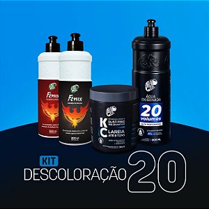 Kit Descoloração Kamaleão Color (Pó Descolorante 500g + Água Oxigenada 900ml + Kit Fênix)