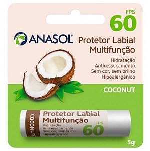 Protetor Solar Labial Coconut FPS 60 - Anasol