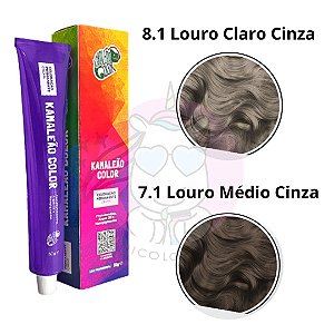 Tinta Permanente Oxidativa Louro/Loiro Cinza/Acizentado Vegana Kamaleão Color 50g