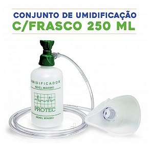 Conjunto de Umidificação com Frasco de PVC 250 ml - PROTEC