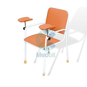 Cadeira Hemodiálise Braço Lateral Laranja
