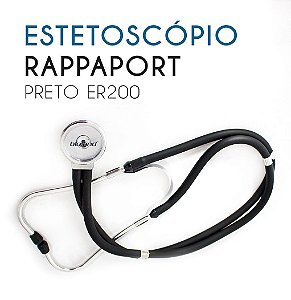 Estetoscópio Rappaport Preto ER200