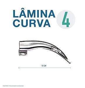 LAMINA LARINGO CURVA CONVENCIONAL ACO INOX 4