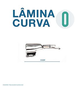 LAMINA LARINGO CURVA CONVENCIONAL ACO INOX 0