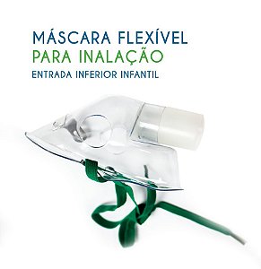 MÁSCARA FLEXÍVEL PARA INALAÇÃO COM ENTRADA INFERIOR INFANTIL