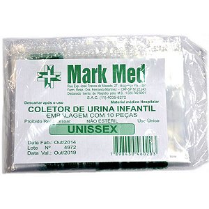 Coletor de Urina Masculino Infantil C/10 unidades Mark Med