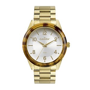 Relógio Condor Feminino Bicolor Dourado Analógico CO2035MVLT4D