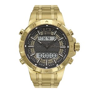 Relógio Condor Masculino Dourado AnaDigital COBJK657AA4X