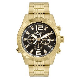 Relógio Condor Masculino Dourado e Preto COVD54AW4P