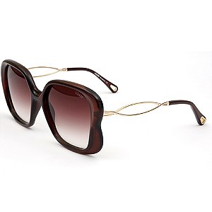 Óculos de Sol Solar Vizzano Diamond CH C200 Degradê Dourado
