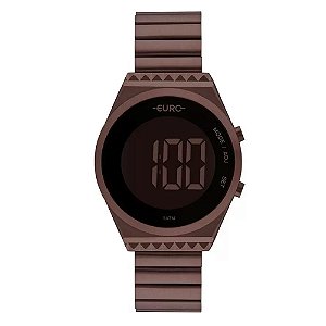Relógio Euro Feminino Fashion Slim Marrom Digital EUBJT016AFK4M