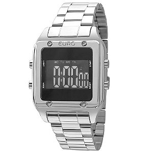 Relógio Euro Feminino Prata Digital EUG2510AB3P