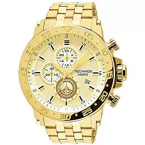 Relógio Technos Masculino Dourado Cronógrafo JS15AO4D