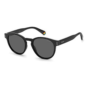 Óculos De Sol Solar Polaroid PLD 6175/S Preto Sólido Polarizado