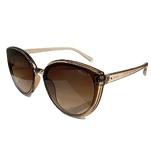 Óculos de Sol Solar Vizzano Ágata Azul C345 Dourado Degradê