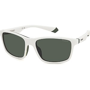 Óculos de Sol Polaroid 2153 S 6HT 58UC Branco Masculino