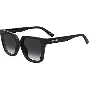 Óculos de Sol Love Moschino Clip On 688C 807 Preto Feminino