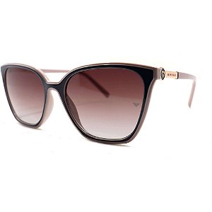 Óculos de Sol Milano Vizzano Ouro 186SL C100 Marrom Feminino