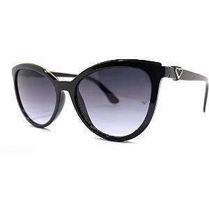 Óculos de Sol Milano Vizzano Ouro 201S C300 Preto Feminino