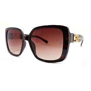 Óculos de Sol Milano Vizzano Ouro 209S C100 Marrom Feminino