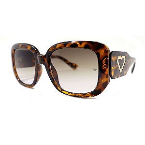 Óculos de Sol Milano Vizzano Ouro 211S C200 Marrom Feminino