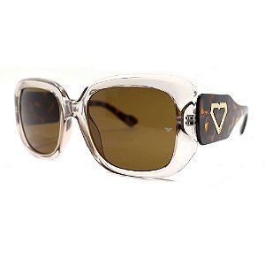 Óculos de Sol Milano Vizzano Ouro 211S C300 Marrom Feminino