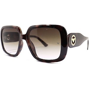 Óculos de Sol Milano Vizzano Ouro 214S C100 Marrom Feminino