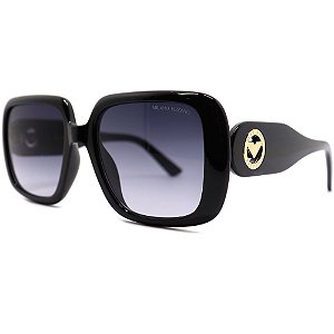 Óculos de Sol Milano Vizzano Ouro 214S C200 Preto Feminino