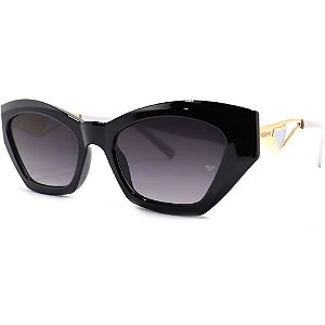 Óculos de Sol Milano Vizzano Ouro 216S C300 Preto Feminino