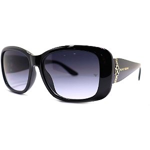 Óculos de Sol Milano Vizzano Ouro 218S C100 Preto Feminino