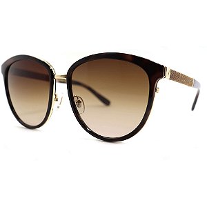Óculos de Sol Milano Vizzano Ouro 22S C100 Marrom Feminino