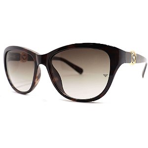 Óculos de Sol Milano Vizzano Ouro 227S C100 Marrom Feminino