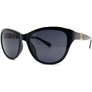 Óculos de Sol Milano Vizzano Ouro 227S C300 Preto Feminino