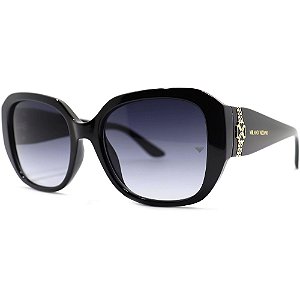 Óculos de Sol Milano Vizzano Ouro 228S C100 Preto Feminino