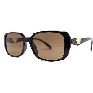 Óculos de Sol Milano Vizzano Ouro 296SL C200 Preto Feminino