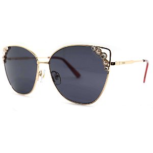 Óculos de Sol Milano Vizzano Ouro 89S AV234 Dourado Feminino