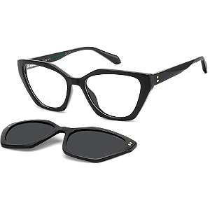 Óculos de Sol ClipOn Polaroid D637C 807 5417 Preto Masculino