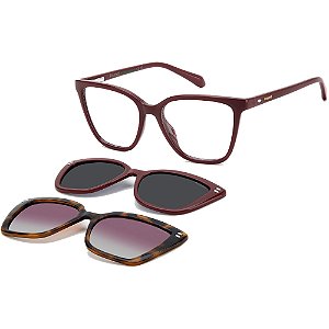 Óculos de Sol Polaroid D640 C2 LHF 5216 Bordô Feminino