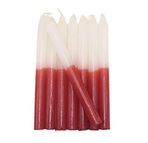 Vela Palito Branca e Vermelha 1kg