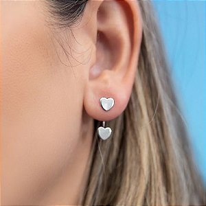 Earhook de aço corações