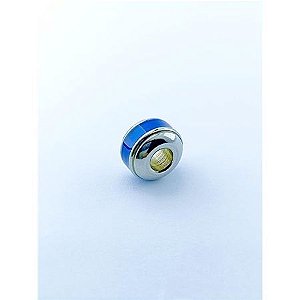 Berloque de aço passante listra azul royal