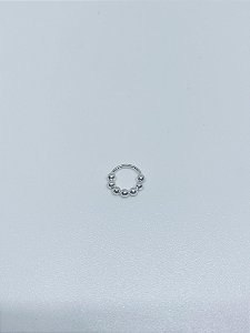 Piercing de prata  bolinhas