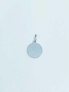 Pingente de prata medalha mini pai nosso