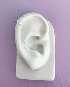 Piercing de prata fake X fino liso