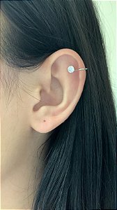 Piercing fake de aço ponto de luz